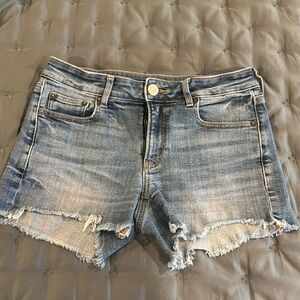 American Eagle Outfitters Distressed Blue Denim Jean Shorts